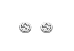 [YBD35628900100U] Sterling Silver Interlocking GG Stud Earrings