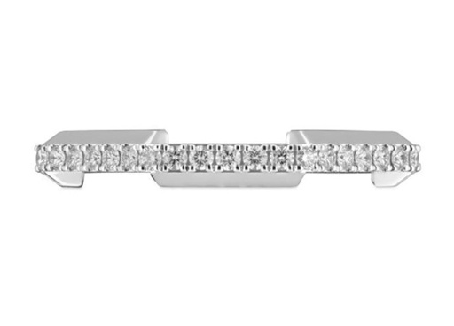 [YBC66214001013] White Gold Diamond Link To Love Band 0.16ct