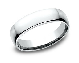 [EUCF15514KW09] White Gold 5.5mm Comfort Fit Band