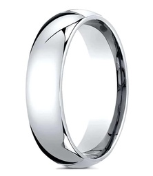 [LCF16014KW09] White Gold 6mm Light Comfort Fit Band