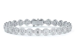 [BR1051RD675DCP0675] Platinum Diamond Center Of My Universe Line Bracelet 6.79cttw