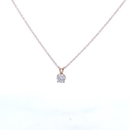 [S02310] Yellow Gold Pendant Necklace With A Round Diamond Weighing 1.14cttw