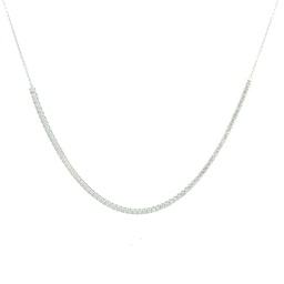 [CNDD50516008W72000] White Gold Uniform Half Line Necklace With Round Diamonds Weighing 1.97cttw