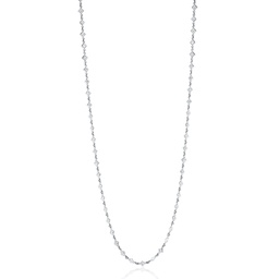 [N64082.1] White Gold Diamonds By The Inch Necklace With Princess Cut Diamonds Weighing 7.22cttw