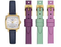 [T058.109.36.031.03] 20mm Lovely Square Silver Dial Summer Kit Watch With Interchangeable Straps