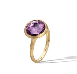 [AB586-AT01-Y-02] 18Kt Yellow Gold Ring With A Round Amethyst Sz7