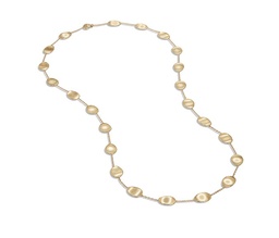 [CB2157-Y-02] 18Kt Yellow Gold Lunaria Station Necklace 36"