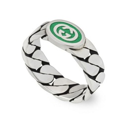 [YBC701612001013] Green Enamel GG Ring