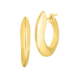 [674449AYER00] 18Kt Yellow Gold Oro Classic Hoop Earrings