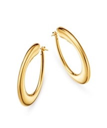 [6740582AYER0] 18Kt Yellow Gold Oro Classic Oval Hoops