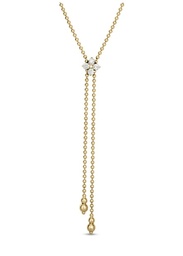[8883146AY23X] 18Kt Yellow Gold Love In Verona Lariat With (4) Round Diamonds Weighing 0.30cttw