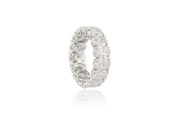 [009352] Platinum Eternity Band With 15 Oval Diamonds Weighing 7.52cttw