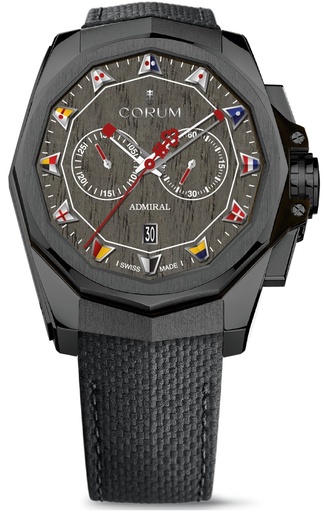 [A116/03937] 45mm Admiral Wood Dial Automatic Watch With A Black Strap