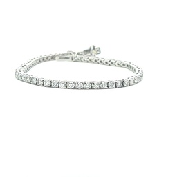 [B76455] 14Kt White Gold Tennis Bracelet With 59 Round Diamonds Weighing 4.95cttw