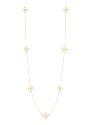 [8883412AY33X] 18Kt Yellow Gold Cialoma Station Necklace With (42) Round Diamonds Weighing 0.19cttw