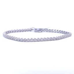 [BR5421A-302] 14Kt White Gold Tennis Bracelet With 57 Round Diamonds Weighing 1.60cttw