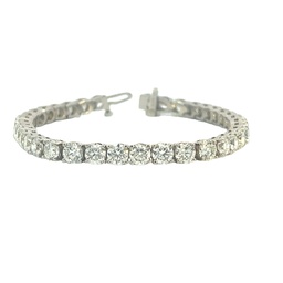 [BW440] 14Kt White Gold Tennis Bracelet With (37) Round Diamonds Weighing 15.09cttw