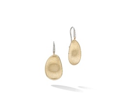 [OB1343-A-B1-YW-Q6] 18Kt Two Toned Lunaria Drop Earrings With (6) Round Diamonds Weighing 0.05cttw