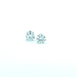 [80043426] Round Brilliant Cut Diamond Studs 2.53cttw JK/VS2-SI1 14Kt White Gold Martini Screwbacks