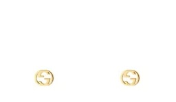 [YBD66211100100U] 18Kt Yellow Gold Interlocking GG Stud Earrings