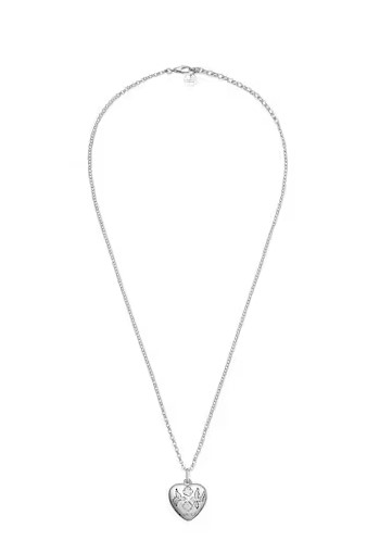[YBB45554200100U] Sterling Silver Blind For Love Heart Pendant Necklace