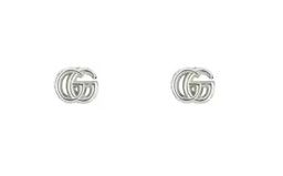 [YBD77075800100U] Sterling Silver GG Marmont Stud Earrings