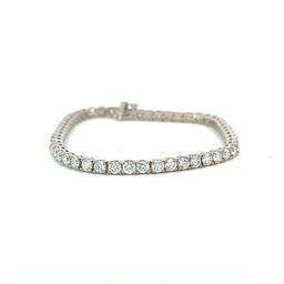[BW410] 14Kt White Gold Diamond Tennis Bracelet With (54) Round Diamonds Weighing 6.06cttw