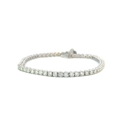 [BW410] 14Kt White Gold Tennis Bracelet With (59) Round Diamonds Weighing 5.01cttw