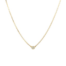 [C10-5-Y] 14Kt Yellow Gold Solitaire Necklace With A Round Diamond Weighing 0.05ct