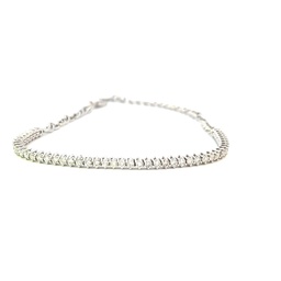 [B610-150-W] 14Kt White Gold Choker Tennis Bracelet With (48) Round Diamonds Weighing 1.50cttw