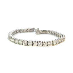 [B38229.2] 18Kt White Gold Tennis Bracelet With (37) Round Diamonds Weighing 11.73cttw