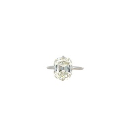 [RJD5.02] Platinum Solitaire Ring With A Cushion Cut Diamond Weighing 5.02ct