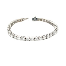 [B42368D.6] 18Kt White Gold Tennis Bracelet With (40) Round Diamonds Weighing 12.60cttw