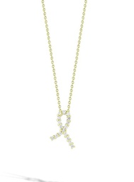 [001251AYCHX0] 18Kt Yellow Gold Hope Tiny Treasures Necklace With (17) Round Diamonds Weighing 0.09cttw