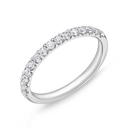 [EROD2036500PT72000] Platinum Odessa Half Eternity Band With (15) Round Diamonds Weighing 0.35cttw
