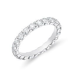 [ERPT1336500PT72000] Platinum Petite Prong Eternity Band With (22) Round Diamonds Weighing 1.51cttw