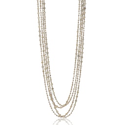 [YLWDBY24.04] 14Kt Yellow Gold Diamond By The Inch Necklace With (285) Fancy Yellow Diamonds Weighing 24.04cttw 84"