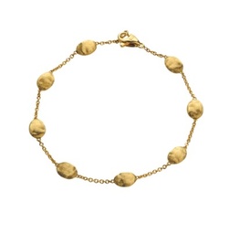 [BB553 Y 02] 18Kt Yellow Gold Siviglia Small Bead Bracelet 7.5"