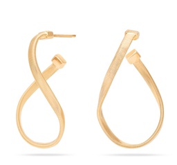 [OG404 Y 01] 18Kt Yellow Gold Marrakech Twisted Hoops