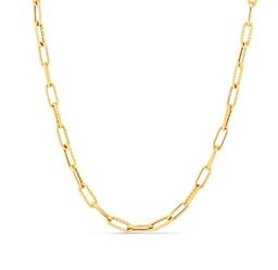 [5310168AY310] 18Kt Yellow Gold Alternating Texture Link Chain 31"