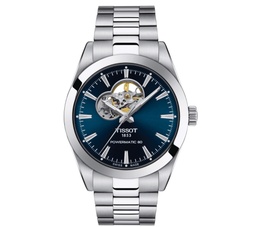 [T127.407.11.041.01] 40mm Powermatic 180 Automatic Blue Dial Watch With A Stainless Steel Strap