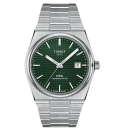 [T137.407.11.091.00] 40mm PRX Automatic Green Dial Watch With A Stainless Steel Strap