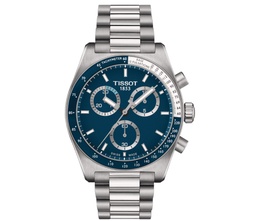 [T149.417.11.041.00] 40mm PR516 Chrono Quartz Movement Blue Dial Watch With A Stainless Steel Strap