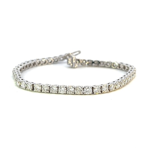 [TENNISBRAC] 14Kt White Gold Tennis Bracelet With (48) Round Diamonds Weighing 9.05cttw