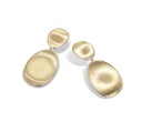 [OB1345-Y-02] 18Kt Yellow Gold Lunaria Double Drop Earrings
