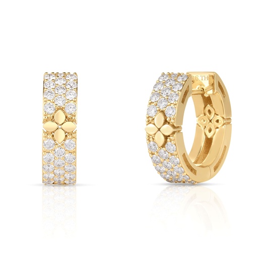 [8883517AYERX] 18Kt Yellow Gold Love In Verona Diamond Hoops 0.65cttw