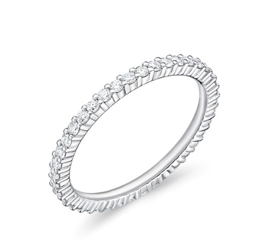 [ERPT1294500PT72000] Platinum Petite Prong Eternity Band With (36) Round Diamonds Weighing 0.46cttw Sz4.5