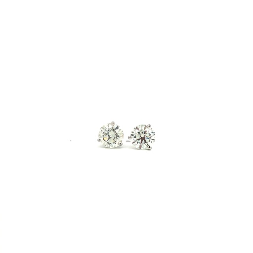 [S10539] Round Brilliant Cut Diamond Studs 3.00cttw K/SI1 GIA6505017168 GIA1487892115