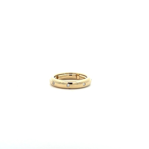 [FDN079309YDM7] 14Kt Yellow Gold 3mm Gypsy Set Diamond Band 0.25cttw
