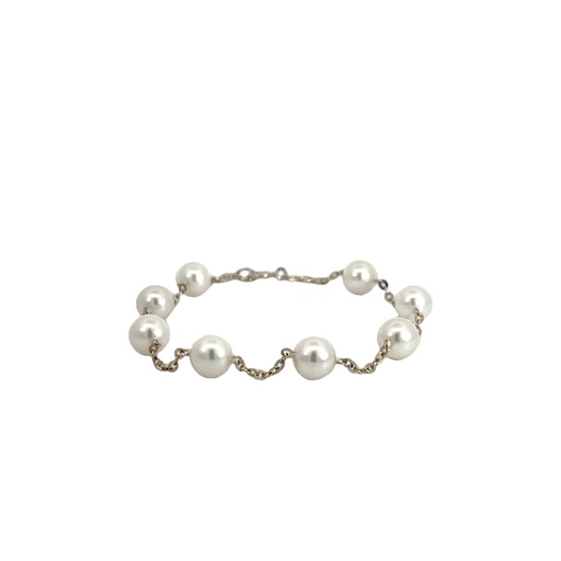 [TCW] 14Kt White Gold Tincup Bracelet 7"